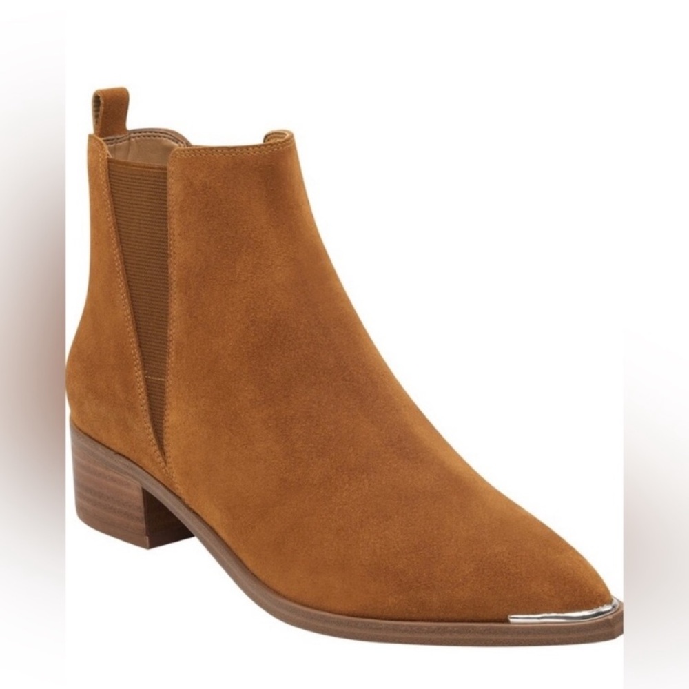 Marc Fisher Yale Chelsea Boots in Brown Suede